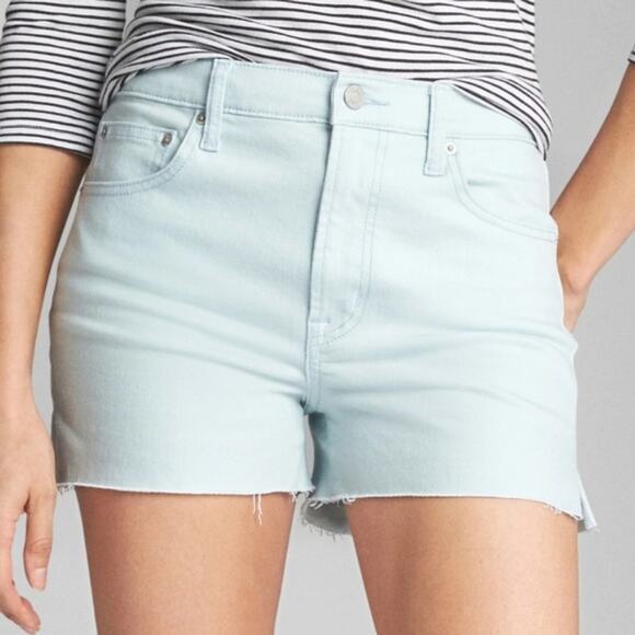 GAP Light Blue High Rise 3" Denim Shorts - Picture 2 of 7